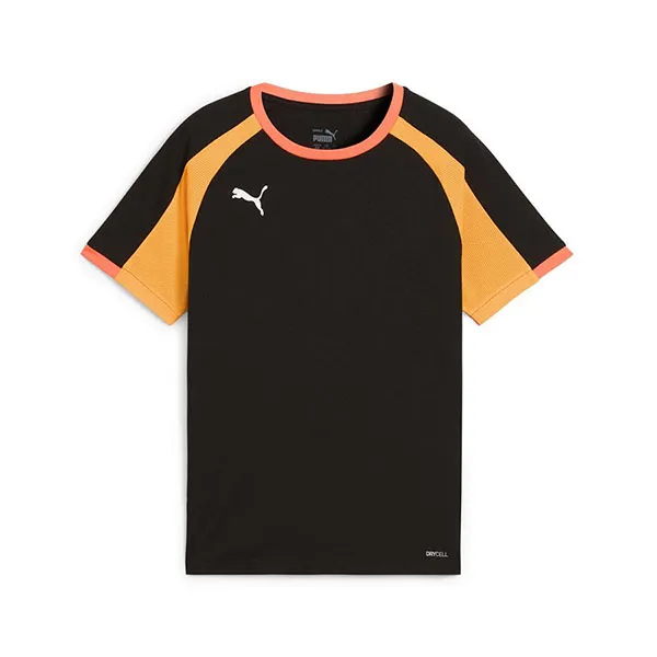Bộ Quần Áo Cộc Tay Nam Puma IndividualLIGA Màu Đen - Cam Size S (Form Âu)