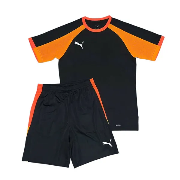 Bộ Quần Áo Cộc Tay Nam Puma IndividualLIGA Màu Đen - Cam Size S (Form Âu)