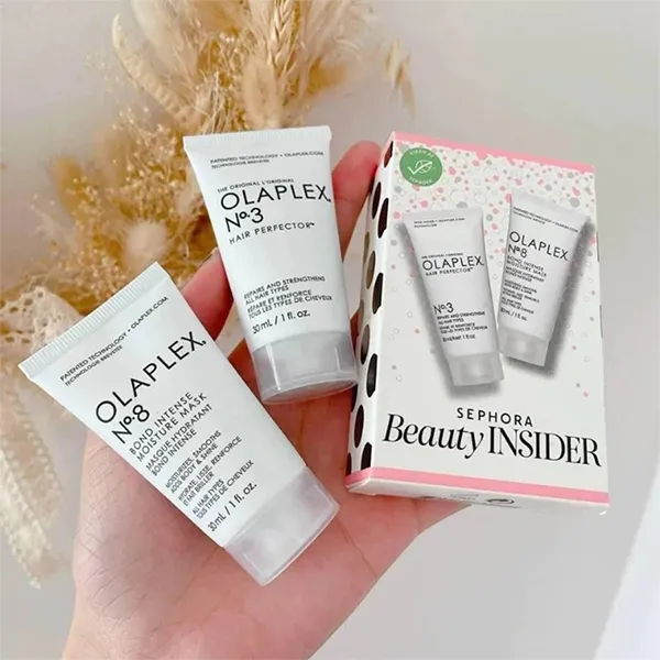 Bộ Sản Phẩm Giảm Gãy Rụng, Phục Hồi Tóc Hư Tổn Olaplex No3 + No8 Mini Set