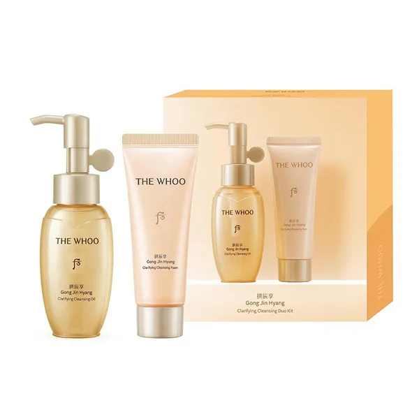 Bộ Sản Phẩm Làm Sạch Da Whoo Gongjinhyang Gongjinhyang Clarifying Cleansing Duo Kit 2 Món
