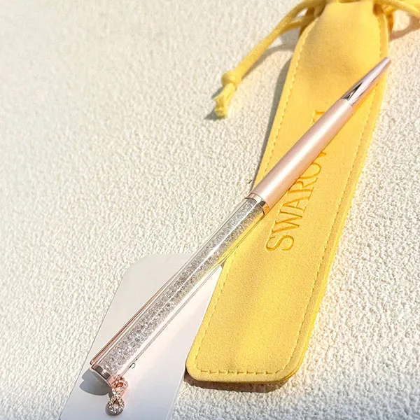 Bút Ký Unisex Swarovski Crystalline Ballpoint Pen Infinity, Pink Lacquered, Rose Gold-Tone Plated 5728731 Màu Hồng Trắng