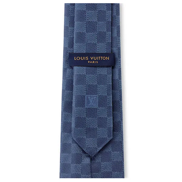 Cà Vạt Nam Louis Vuitton LV Damier Classique M78753 Màu Xanh