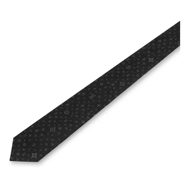 Cà Vạt Nam Louis Vuitton LV Monogram Stars Tie M78020 Black Màu Đen Họa Tiết