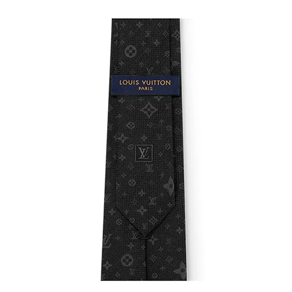 Cà Vạt Nam Louis Vuitton LV Monogram Stars Tie M78020 Black Màu Đen Họa Tiết
