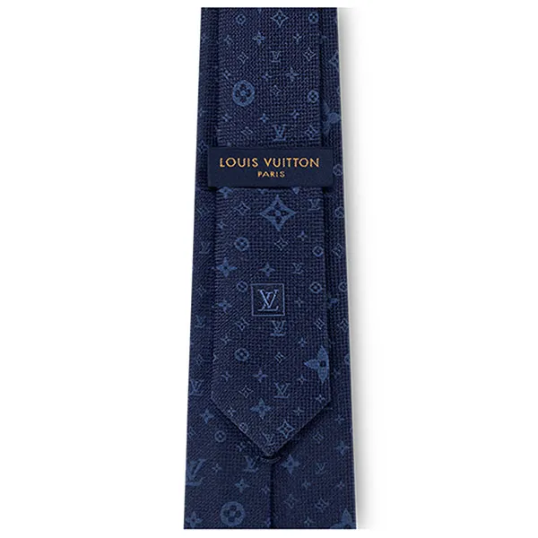 Cà Vạt Nam Louis Vuitton LV Monogram Stars Tie M78022 Navy Blue Màu Xanh Họa Tiết