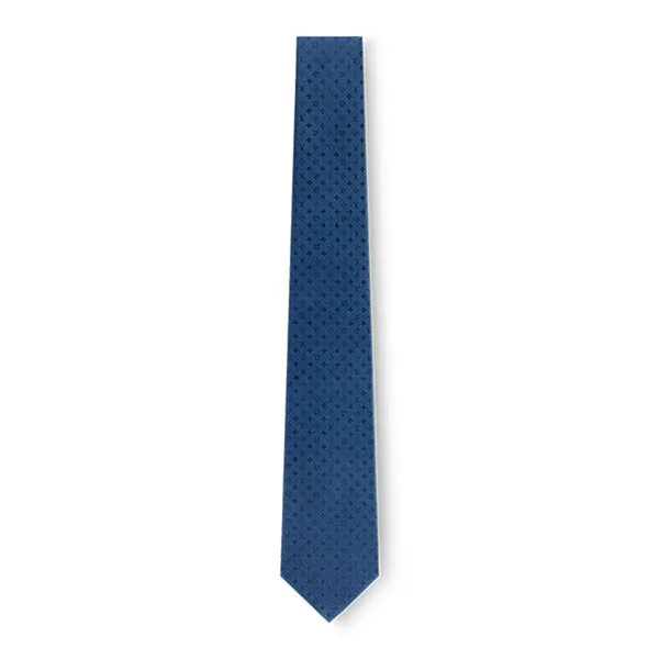 Cà Vạt Nam Louis Vuitton LV Neo Monogramissime Capsule Tie M75988 Navy Blue Màu Xanh