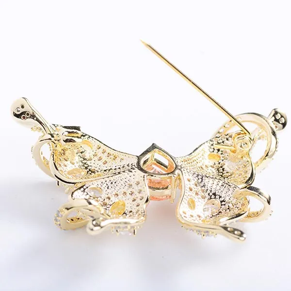 Cài Áo Nữ Meri Charming Wings BR975 Màu Vàng