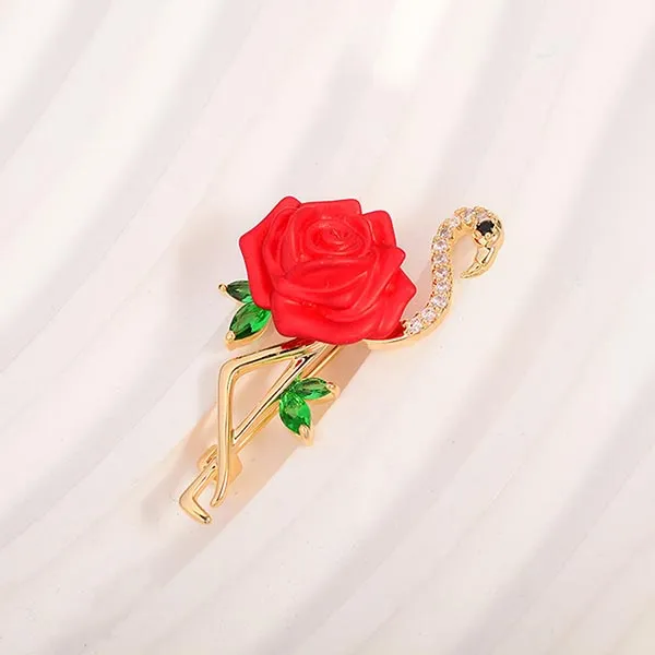 Cài Áo Nữ Meri Rose Flamingo BR973 Màu Đỏ