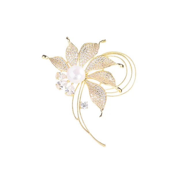 Cài Áo Nữ Meri Yellow Flower BR984 Màu Vàng Gold