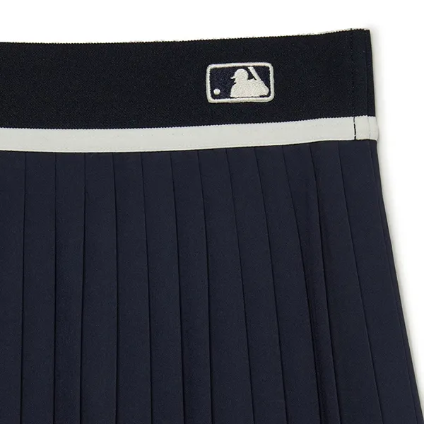 Chân Váy Xếp Ly Nữ MLB Classic Sports Accordion Pleated LA Dodgers 3FSKG0334-07YND Màu Xanh Navy