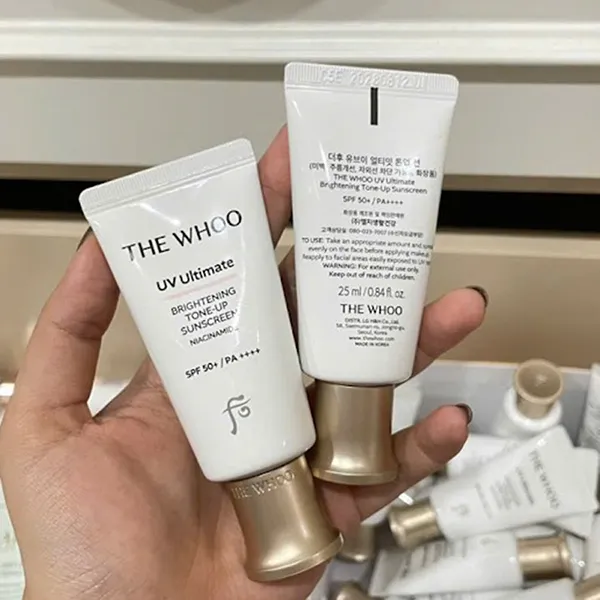 Combo 2 Tuýp Kem Chống Nắng Nâng Tone Whoo UV Ultimate Brightening Tone Up SPF 50+/ PA ++++ (25ml x 2)