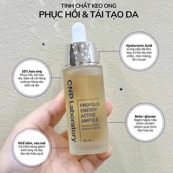 Combo Tinh Chất Keo Ong Hỗ Trợ Phục Hồi Da CNP Laboratory Propolis Energy Active Ampule 3 Món (30ml + 30ml + 15ml)