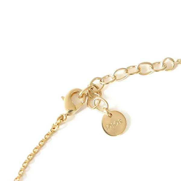 Dây Chuyền Nữ Dior CD Navy Nacklace Crystal Embellished Heart Màu Vàng Gold