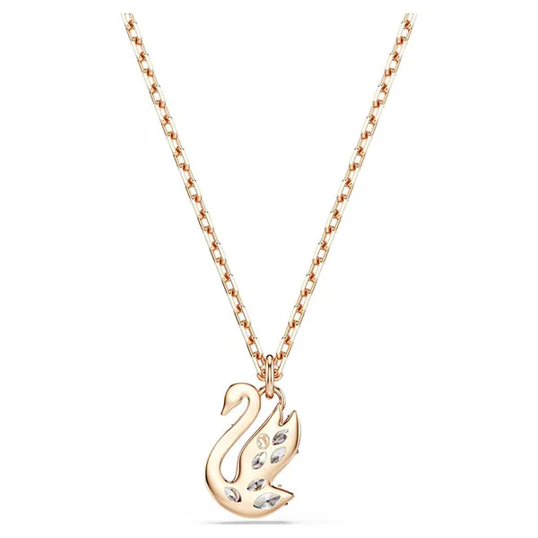 Dây Chuyền Nữ Swarovski Swan Pendant Mixed Cuts, Swan White Rose Gold-Tone Plated 5738203 Màu Vàng Hồng