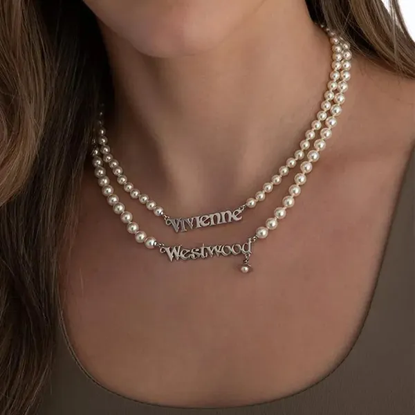 Dây Chuyền Nữ Vivienne Westwood Amelia Pearl Màu Trắng