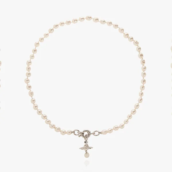 Dây Chuyền Nữ Vivienne Westwood Cream ‘Aleksa’ Necklace 63010111 02P226-P226 Màu Kem