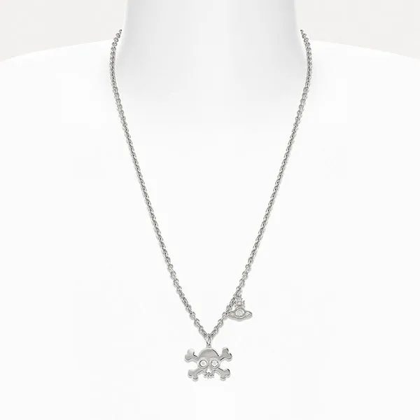 Dây Chuyền Nữ Vivienne Westwood Man Franklin Skull Pendant Necklace Màu Bạc