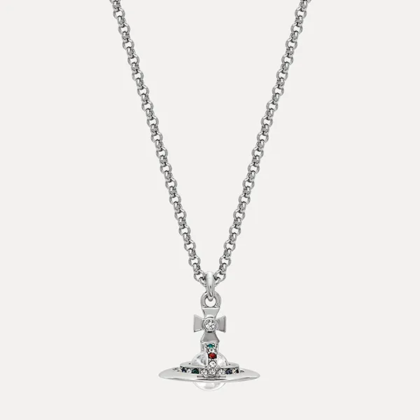 Dây Chuyền Nữ Vivienne Westwood New Petite Orb Pendant Necklace 8050889136323 Màu Bạc