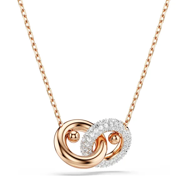 Dây Chuyền Nữ Swarovski Dextera Pendant Round Cut, White, Rose Gold-Tone Plated 5738200 Màu Vàng Hồng