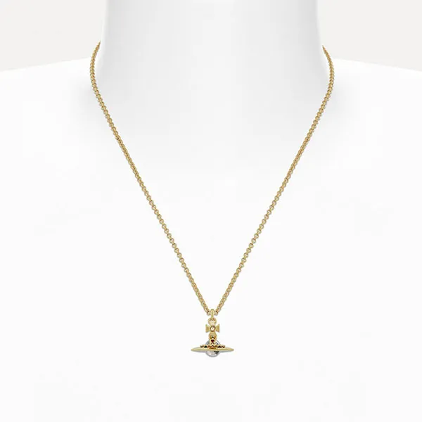 Dây Chuyền Nữ Vivienne Westwood New Petite Orb Pendant Necklace 8050568222170 Màu Vàng
