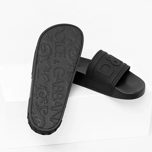 Dép Dolce & Gabbana D&G Black Sandals With Heel Code CS1786AX3898B956 Màu Đen Size 39