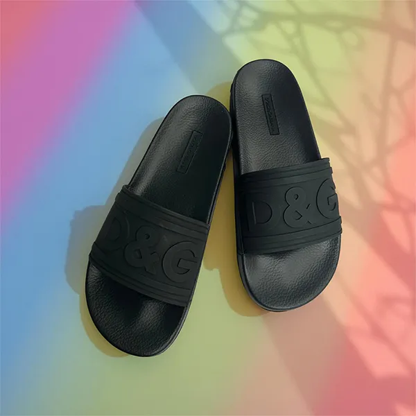 Dép Dolce & Gabbana D&G Black Sandals With Heel Code CS1786AX3898B956 Màu Đen Size 39