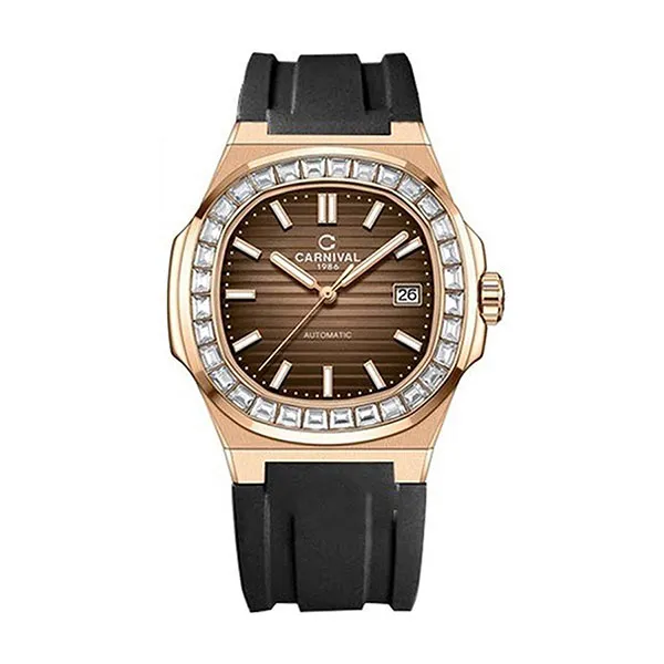Đồng Hồ Nam Carnival Nautilus Automatic 8108G-VH-DCS-N (8108G) Màu Đen Nâu