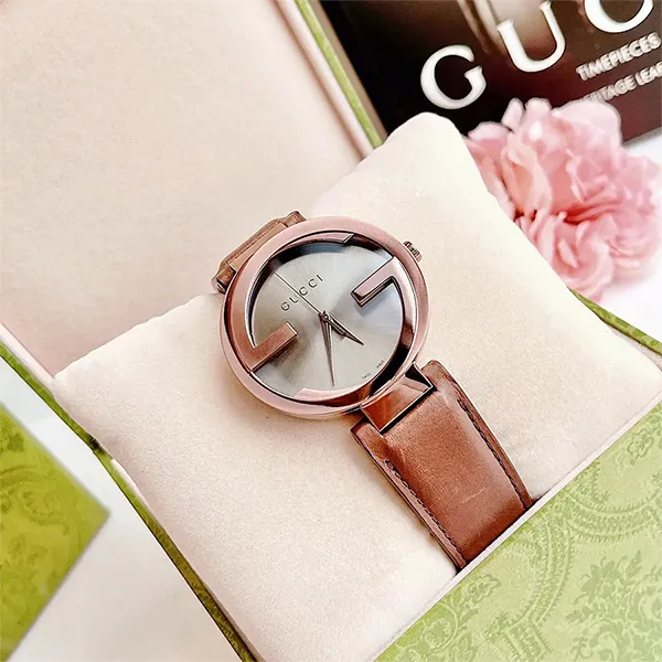 Đồng Hồ Nam Gucci Interlocking YA133207 Màu Nâu