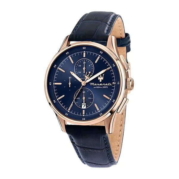 Đồng Hồ Nam Maserati Sorpasso Chronograph Blue Sunray Quartz R8871624009 Màu Xanh