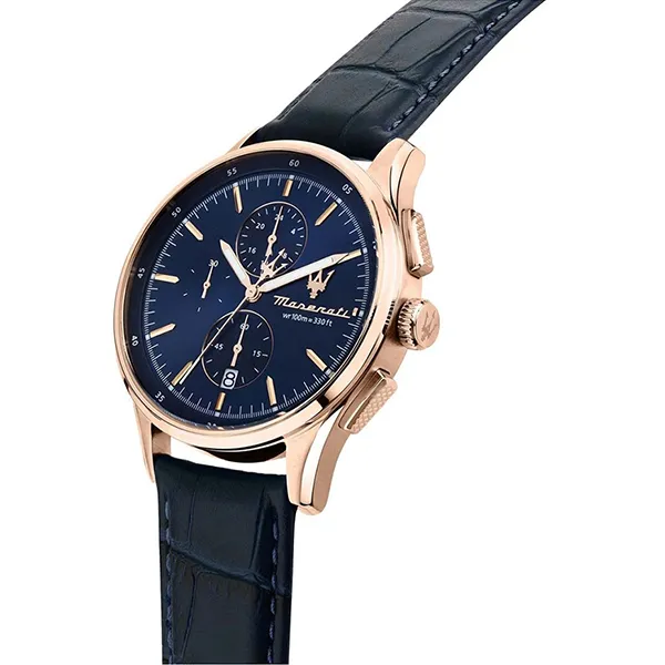 Đồng Hồ Nam Maserati Sorpasso Chronograph Blue Sunray Quartz R8871624009 Màu Xanh