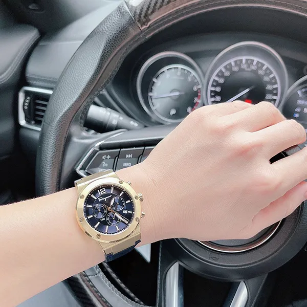 Đồng Hồ Nam Salvatore Ferragamo F-80 Chrono 44mm Màu Xanh Navy