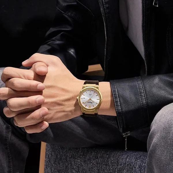 Đồng Hồ Nam Salvatore Ferragamo F-80 Classics Gold Màu Vàng Nâu (Dây Da Nâu)