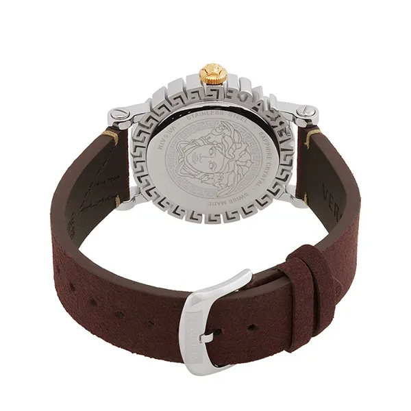 Đồng Hồ Nam Versace Greca Glam Quartz VE6D00123 Màu Đỏ/Bạc