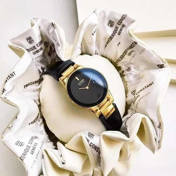 Đồng Hồ Nữ Citizen Eco-Drive Axiom GA1052-04E 30mm Màu Đen Vàng