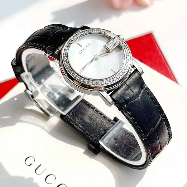 Đồng Hồ Nữ Gucci G-Diamond 101L 28mm YA101509 Màu Bạc Đen
