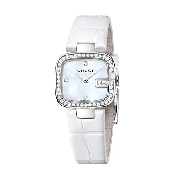 Đồng Hồ Nữ Gucci G-Gucci Diamond Dial Watch YA125514 Màu Trắng