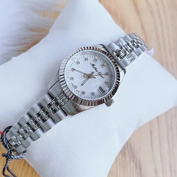 Đồng Hồ Nữ Mathey-Tissot Mathey II Quartz Crystal White Mother Of Pearl Dial Ladies Watch D710AI Màu Bạc
