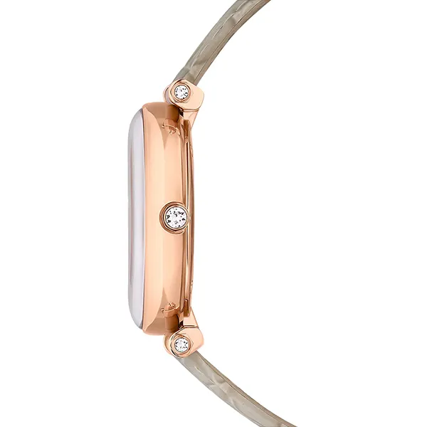 Đồng Hồ Nữ Swarovski Crystalline Wonder Watch Swiss Made, Leather Strap, Beige, Rose Gold Tone Finish 5656899 Màu Xám