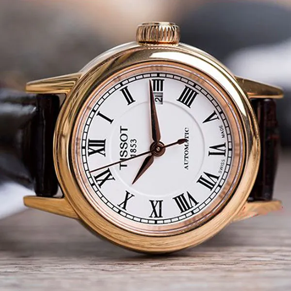 Đồng Hồ Nữ Tissot Carson T085.207.36.013.00 (T0852073601300) Màu Đen/ Vàng Hồng