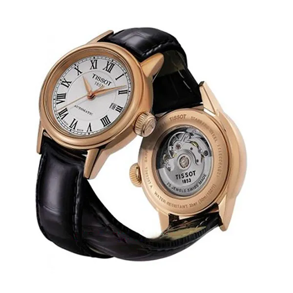 Đồng Hồ Nữ Tissot Carson T085.207.36.013.00 (T0852073601300) Màu Đen/ Vàng Hồng
