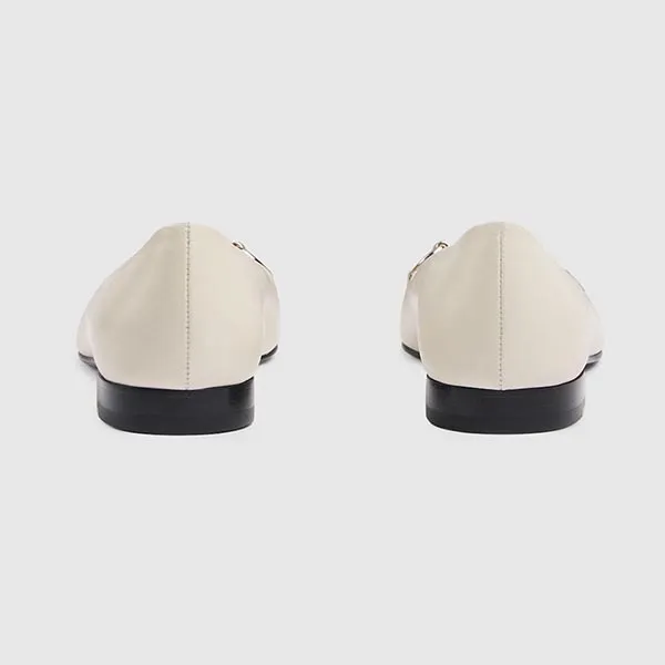 Giày Bệt Nữ Gucci Ballet Flat With Horsebit White 787776 C9D00 9022 Màu Trắng Size 36