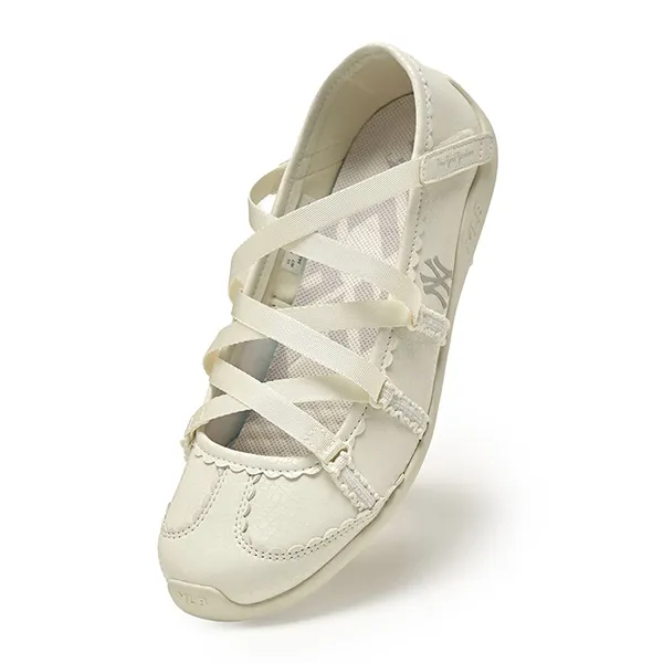 Giày Búp Bê Nữ MLB Flair Mary Jane New York Yankees 3ASXMJ56N-50IVS Màu Ivory