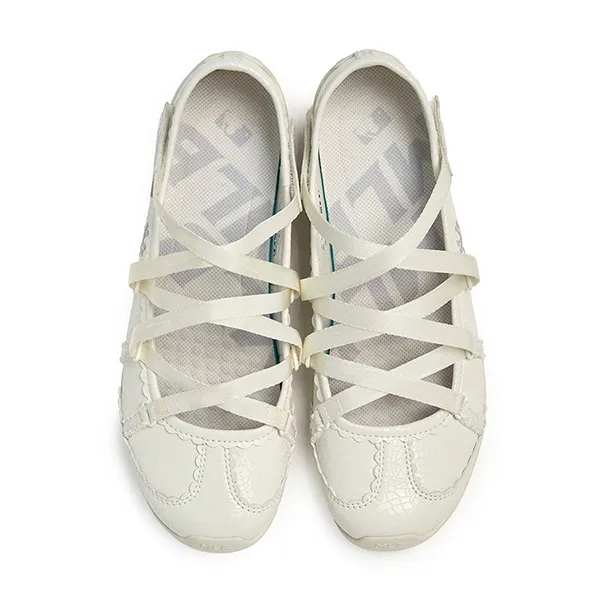 Giày Búp Bê Nữ MLB Flair Mary Jane New York Yankees 3ASXMJ56N-50IVS Màu Ivory