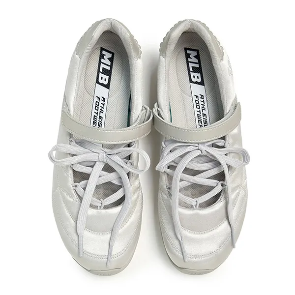 Giày Búp Bê Nữ MLB Slick Mary Jane Satin LA Dodgers 3ASXMJS6N-07SIS Màu Bạc