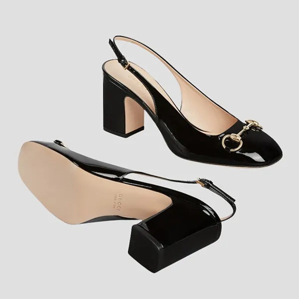 Giày Cao Gót Nữ Gucci High Heels Horsebit Black 794324 BNC00 1000 Màu Đen Size 36