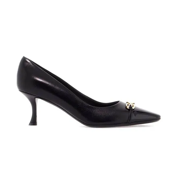 Giày Cao Gót Nữ Salvatore Ferragamo Gancini Ornament Women Màu Đen Size 36