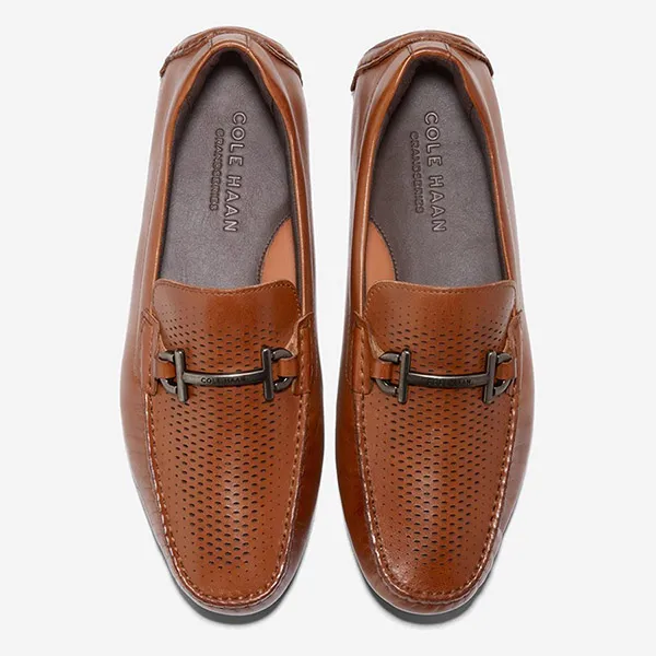 Giày Lười Nam Cole Haan Grand Laser Bit Driver C38514 Màu Nâu Size 40