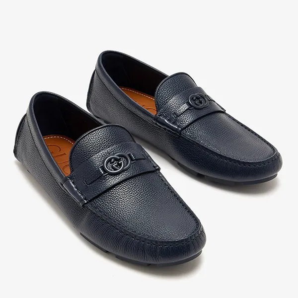 Giày Lười Nam Gucci Havel Driver Loafers 820658AAEFR4009 Màu Xanh Navy Size 40.5