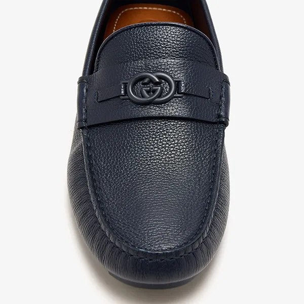 Giày Lười Nam Gucci Havel Driver Loafers 820658AAEFR4009 Màu Xanh Navy Size 40.5