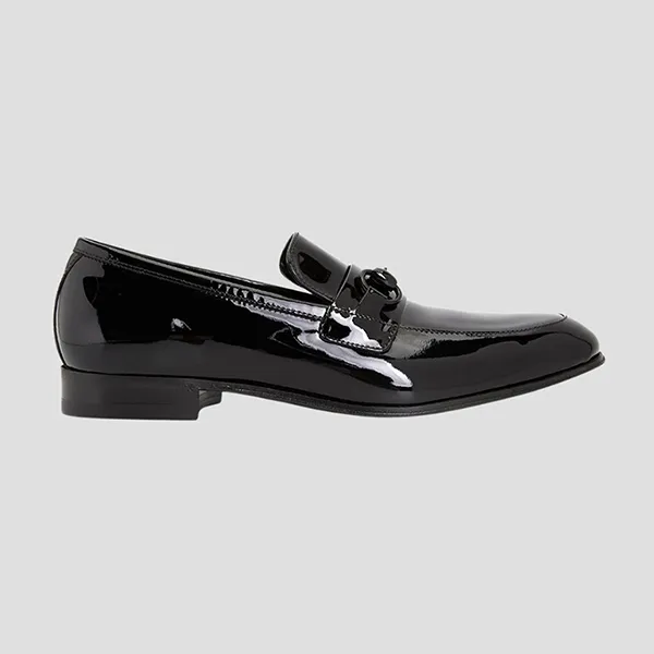 Giày Lười Nam Gucci With Horsebit Black Patent Leather Loafer 730137 BNC00 1000 Màu Đen Size 7